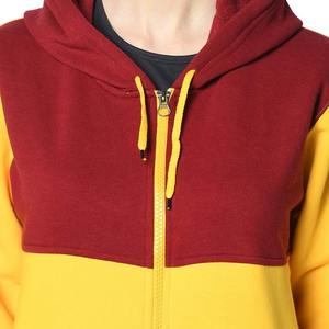 Sweat à capuche zippé à double panneau pour femmes de haute qualité automne hiver sweats tissés imprimés personnalisés sweats à capuche zippés pour dames - Product Image 5