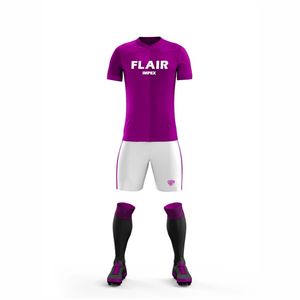 100% polyester meilleure qualité conception personnalisée ensemble d'uniformes de maillot de football confort respirant avec coupe automatisée service OEM court - Product Image 3
