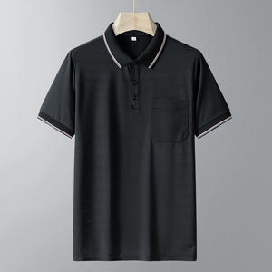 Camiseta de Manga Corta de Seda de Hielo Personalizada OEM para Verano, Camisa Polo Informal con Solapa para Hombres de Mediana Edad y Mayores - Product Image 6