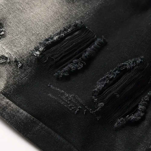 Pantalones Cortos Vaqueros para Hombre, Estilo Casual, Diseño Personalizado 2026, Color Sólido, Bloques de Color, Rotos, Venta al Por Mayor - Product Image 4