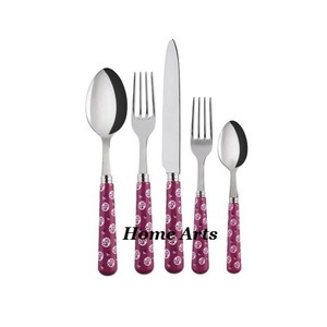 Ensemble de 5 couverts en acier inoxydable avec manche en résine, design tendance, taille et forme personnalisées, ensemble de couverts en vrac - Product Image 4