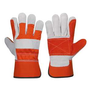 Comfortable Leather Double Palm Safety <b>Gloves</b> for Heavy Duty Tasks PPE Construction Outdoor Activities & Welding Industrial Use - Product Image 5