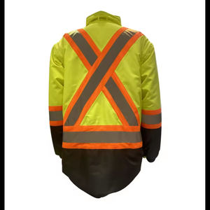 Hi Vis Safety Jacket Work Clothing Reflective <b>Coat</b> High Visibility Workwear for Construction Traffic Warehouse - Product Image 2