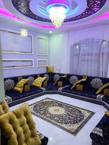 Design d'intérieur Majlis arabe, design classique moderne, ensemble élégant pour salon, sièges d'angle luxueux, design gain de place - Product Image 3