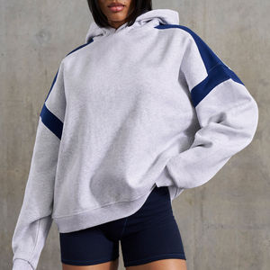 Sweat à Capuche Personnalisé Brodé en Blocs de Couleurs Streetwear Sweat à Capuche pour Femme en Polaire Surdimensionné de Haute Qualité 330 g/m² - Product Image 4