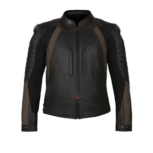Veste de moto en cuir véritable de qualité supérieure, vêtements de course de moto, veste en cuir - Product Image 1