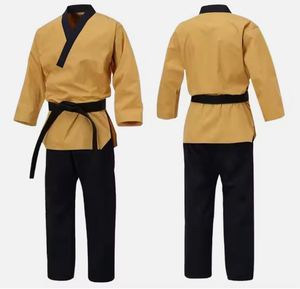 Unisex jiu jitsu <b>kimono</b> Martial Arts Karate Suit Custom OEM Cotton Solid Color Simple Plain Karate Uniform Best Selling Adults - Product Image 3