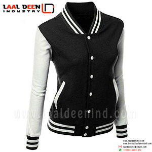 แจ็คเก็ต,OEM เสื้อไหมกำมะหยี่ปักโลโก้ที่กำหนดเองแจ็คเก็ต Letterman เสื้อเบสบอลเสื้อ Streetwear ทำจากปากีสถาน - Product Image 4