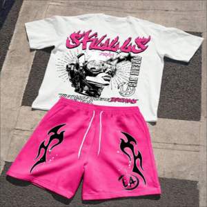 Impression DTG personnalisée pour hommes 100% coton Street Wear ensemble de shorts graphiques tissu tricoté respirant pour des vêtements élégants et décontractés - Product Image 2