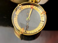 Boussole de capitaine de bateau vintage CH en laiton poli fait main avec loupe et lecteur de cartes, décoration d'intérieur, Fête des Pères, Diwali