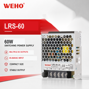 3年間保証 LRS-60 12V 15V 24V 48V スリムタイプ AC-DC シングル出力 SMPS スイッチング電源 LED照明用 - Product Image 1