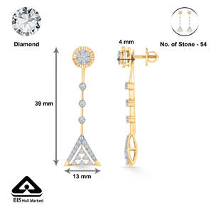 Pendientes <span class=keywords><strong>Diora</strong></span> Point Gold Drop con diamantes estilo colgante - Product Image 5