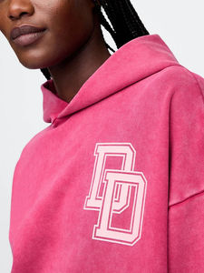 Conjunto de chándal con capucha y pantalones de chándal vintage lavado con ácido pesado de diseño personalizado para invierno de talla grande con técnica de diamantes de imitación - Product Image 6