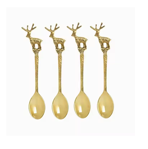 ช้อนทองเหลืองขัดเงาทำด้วยมือช้อนทองเหลืองสำหรับโต๊ะอาหารค่ำและโรงแรม - Product Image 4