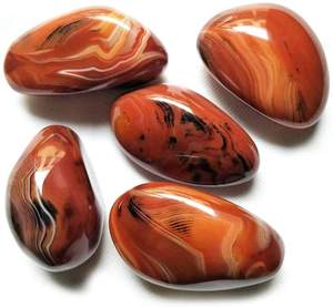 Tumbles d'onyx rouge, tumble de pierre de marbre d'onyx, tumble de pierre de palmier d'onyx rouge - Product Image 1