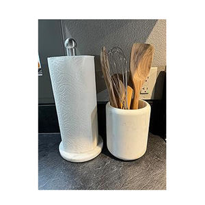 Support de papier de soie sur pied en acier inoxydable et marbre de qualité supérieure, vente en gros et fournisseur de décoration intérieure - Product Image 1