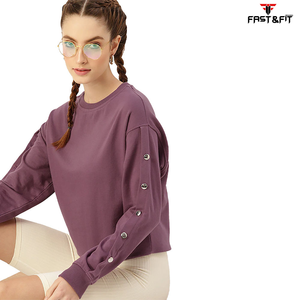 Sweat-shirt à manches longues léger et tendance, imprimé lettres décontracté, ample, respirant, en coton - Product Image 3