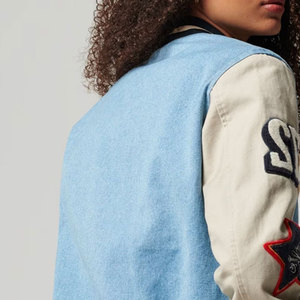 2024 Vintage University Varsity <b>Jackets</b> for Women Stylish Stand Collar Street Wear Best Price Wholesale XL Size Cotton Filled - Product Image 3