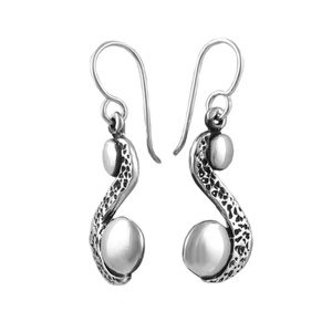 Boucles d'oreilles en laiton texturées et colorées, style vintage, pour mariage, collection automne 2026, bijoux fantaisie en laiton doré - Product Image 2