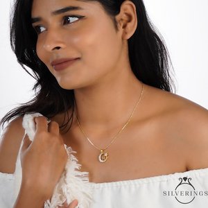 Collar de Plata de Ley 925 Silverings con Colgante de Ángel Estrellado, Chapado en Oro Rosa, Platino y Rodio, con Patrón Numérico - Product Image 5