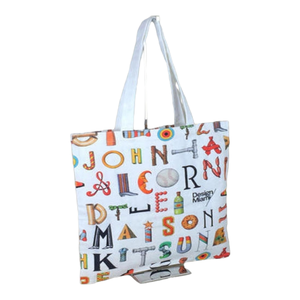 Sac fourre-tout en coton recyclable imprimé personnalisé bon marché pour soie rose blanc bleu avec logo à motif uni sur surface PCS - Product Image 5
