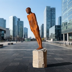 Escultura <span class=keywords><strong>de</strong></span> Metal Soldada <span class=keywords><strong>de</strong></span> un Hombre Desnudo a Tamaño Real, Diseños Artísticos en Corten - Product Image 3