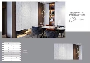 Vistaar Marque Bande Linéaire 300x300mm Carré Cristal De Luxe Argent Brillant Dosseret Cristal Verre Mosaïque Carreaux Muraux - Product Image 6