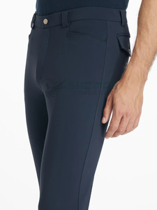 Pantalones de equitación para hombre, pantalones ecuestres duraderos con agarre reforzado en la rodilla, tejido elástico transpirable para práctica y eventos - Product Image 5
