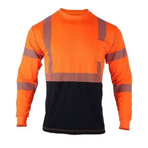 Camisas de alta visibilidad para hombres y mujeres Clase 3 Hi Vis Camisas de manga larga Construcción Reflectante Camisas DE SEGURIDAD Durable Meet ANSI - Product Image 4