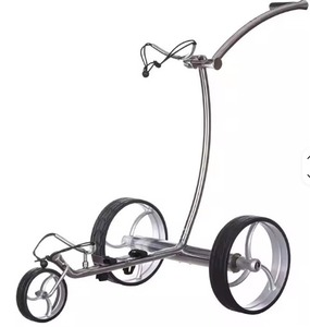 Chariot de golf électrique en carbone de haute qualité avec batterie au lithium et fonction de poussée – Chariots de golf de voyage spéciaux - Product Image 1