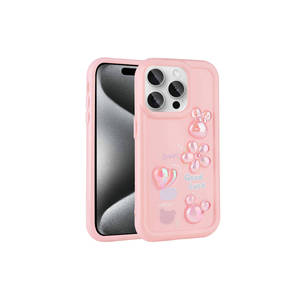 Funda de Silicona Brillante con Figura en Relieve de Lujo Netzy para iPhone 15 Pro, Funda Protectora Premium Antihuellas, Silicona Suave - Product Image 1