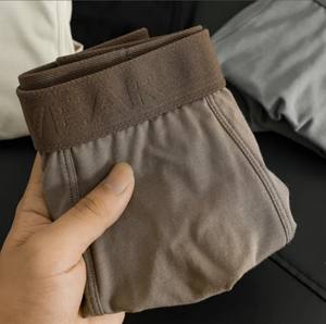 Calzoncillos bóxer de color sólido de fábrica directa, populares, clásicos, elegantes y cómodos, con logotipo personalizado, pantalones cortos largos para hombre - Product Image 1