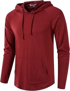 เสื้อฮู้ดลำลองสำหรับผู้ชายผ้าคอตตอนขนแกะแบบ100% ระบายอากาศสีทึบ - Product Image 1