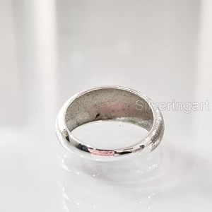 Anillo para mujer, anillo liso con acabado mate, anillo para meditación y ansiedad, regalo de Navidad, joyería hecha a mano, anillo de plata de ley 925 - Product Image 6