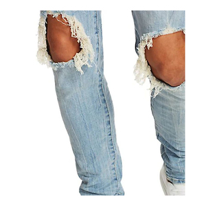Super Selling High Street Plus Size Jeans Buraco Rasgado de Cintura Alta Slim Fit Denim Jeans Stretch Jeans Tecido De Algodão à venda - Product Image 6