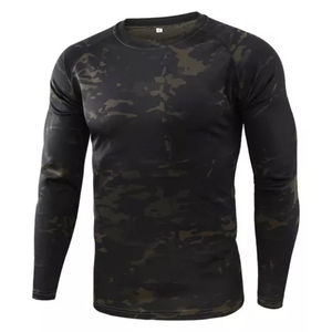 T-shirt de chasse camouflage imperméable coupe-vent à séchage rapide surdimensionné en polyester 100% personnalisable en gros - Product Image 3