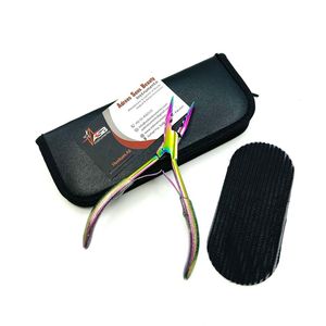 คีมต่อผมสเตนเลสคีมต่อผมลูกปัดนาโนและไมโครนาโนสามรูไทเทเนียมหลายสีรุ้งออกแบบโลโก้ได้ตามต้องการ - Product Image 5