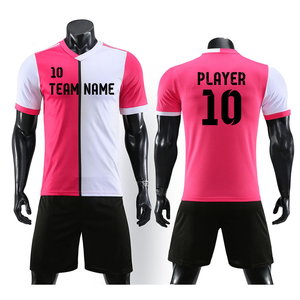 Conjunto de Camiseta y Pantalones Cortos de Fútbol Sublimados, Personalizados, Unisex, 100% Poliéster Elástico, Uniforme de Fútbol para Entrenamiento, Venta al Por Mayor - Product Image 3