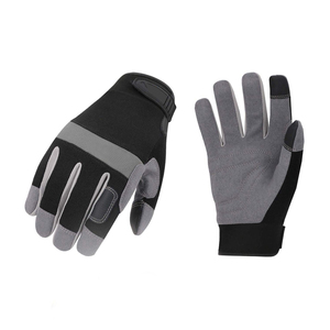 Guantes de cuero de soldadura de trabajo de seguridad impermeables anticalor para hombres divididos de construcción Industrial hechos a medida - Product Image 6