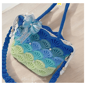 Sac en crochet, fil de coton, sac de marché en filet pour les courses, les pique-niques, le transport et les courses quotidiennes, artisanat vietnamien - Product Image 5