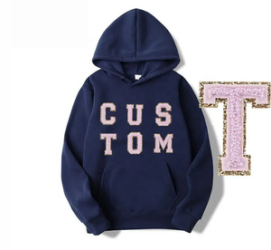 เสื้อลําลองผู้ชายแฟชั่นHoodieออกแบบที่กําหนดเองพัฟพิมพ์เย็บปักถักร้อยHoodieโลโก้ที่กําหนดเองขนาดใหญ่Streetwearผู้ชายHoodies - Product Image 6