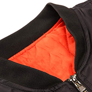 แจ็คเก็ตบอมเบอร์กันลมมีซิปสำหรับผู้ชาย, เสื้อแจ็คเก็ตบุนวมให้ความอบอุ่นสำหรับฤดูหนาว - Product Image 2