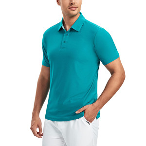 Polos pour hommes Chemises de golf jacquard à manches courtes décontractées à la mode d'été T-shirts polos imprimés personnalisés à séchage rapide - Product Image 5