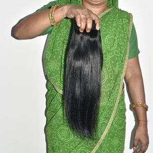 Cheveux humains indiens authentiques, lisses, teinture noire, disponibles directement de l'usine, prix de gros, aspect naturel, en vente - Product Image 4