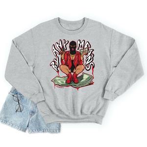 Épaules tombantes coupe ample pull unisexe en coton poids lourd personnalisé impression partout lavage à l'acide sweatshirts surdimensionnés pour hommes - Product Image 3