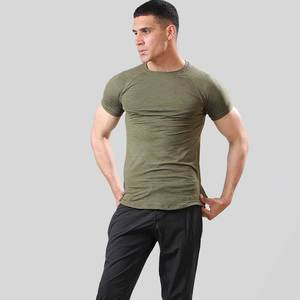 T-shirt d'entraînement de gymnastique pour hommes de musculation musculaire en jersey respirant léger en polyester - Product Image 6