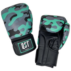 ถุงมือชกมวยหนังสังเคราะห์แบบปรับได้ดูดซับความชื้นแบบเจาะโลโก้ได้ผลิตตามสั่ง - Product Image 2