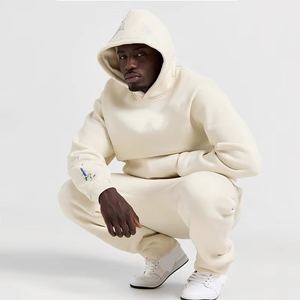 Survêtements en molleton de coton épais 420gsm de haute qualité pour hommes grande taille pour bouffée impression 100% coton col à capuche ensemble d'hiver - Product Image 6