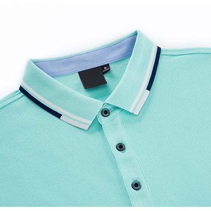 Venta al por mayor de camisetas de polo de hombre de poliéster y algodón con logotipo personalizado impreso de 200gsm, ropa informal, camisetas de jersey con patrón sólido - Product Image 4