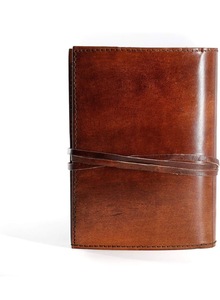 Diario recargable con cubierta de cuero hecha a mano con diseño del Árbol de la Vida, con papel de algodón liso con textura de piedra. - Product Image 3
